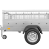 Remolque basculante de 200 x 125 cm con laterales de rejilla y rueda de apoyo – Garden Trailer 201 Kipp